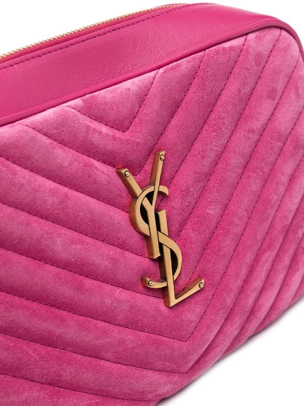 SAINT LAURENT LOU MINI QUILTED PINK