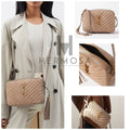 SAINT LAURENT LOU MINI QUILTED BEIGE