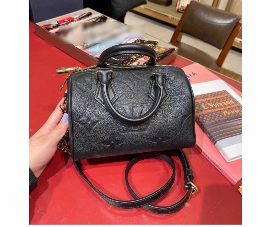 LOUIS VUITTON MINI SPEEDY EMPRIENTE LEATHER BLACK