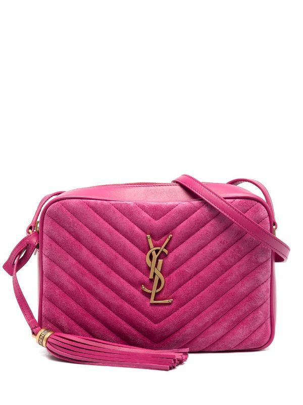 SAINT LAURENT LOU MINI QUILTED PINK