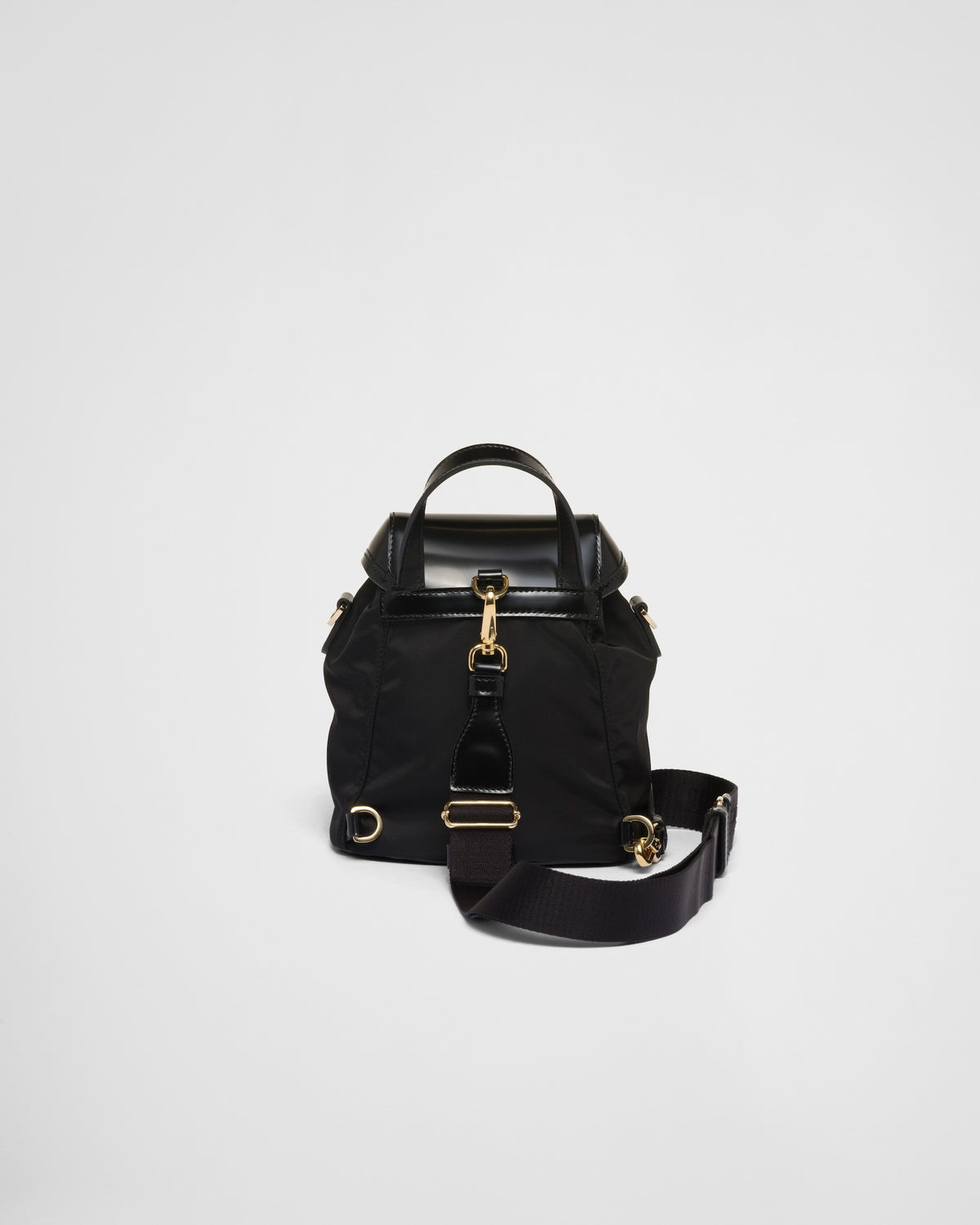 PRADA SMALL RE NYLON and BRUSHED LEATHER BACKPACK