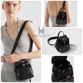 PRADA SMALL RE NYLON and BRUSHED LEATHER BACKPACK