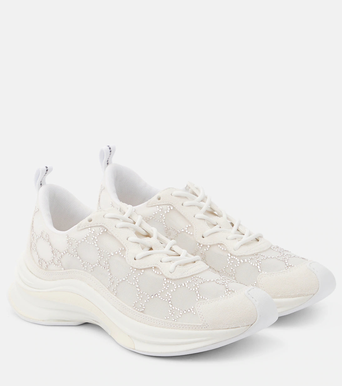 GUCCI Run GG crystal mesh trainers sneakers