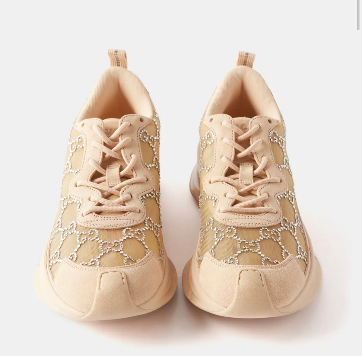 GUCCI Run GG crystal mesh trainers sneakers