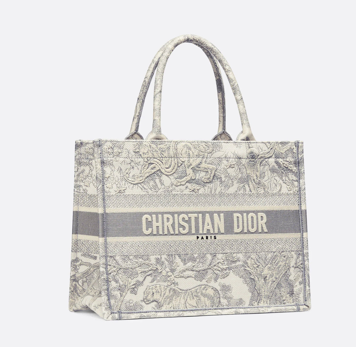 DIOR BOOK TOTE MEDIUM ECRU AND GRAY