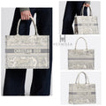DIOR BOOK TOTE MEDIUM ECRU AND GRAY