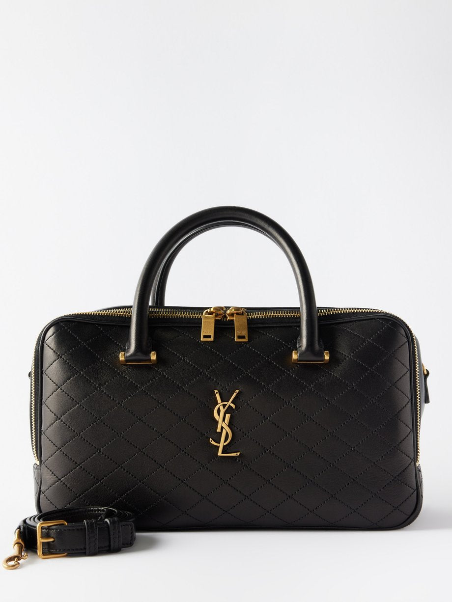 SAINT LAURENT Liya Plaque quilted leather