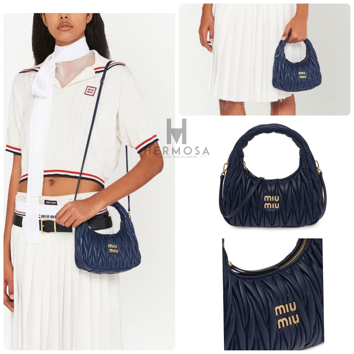 MIU MIU MINI WANDER MATELASSE SHOULDER BAG