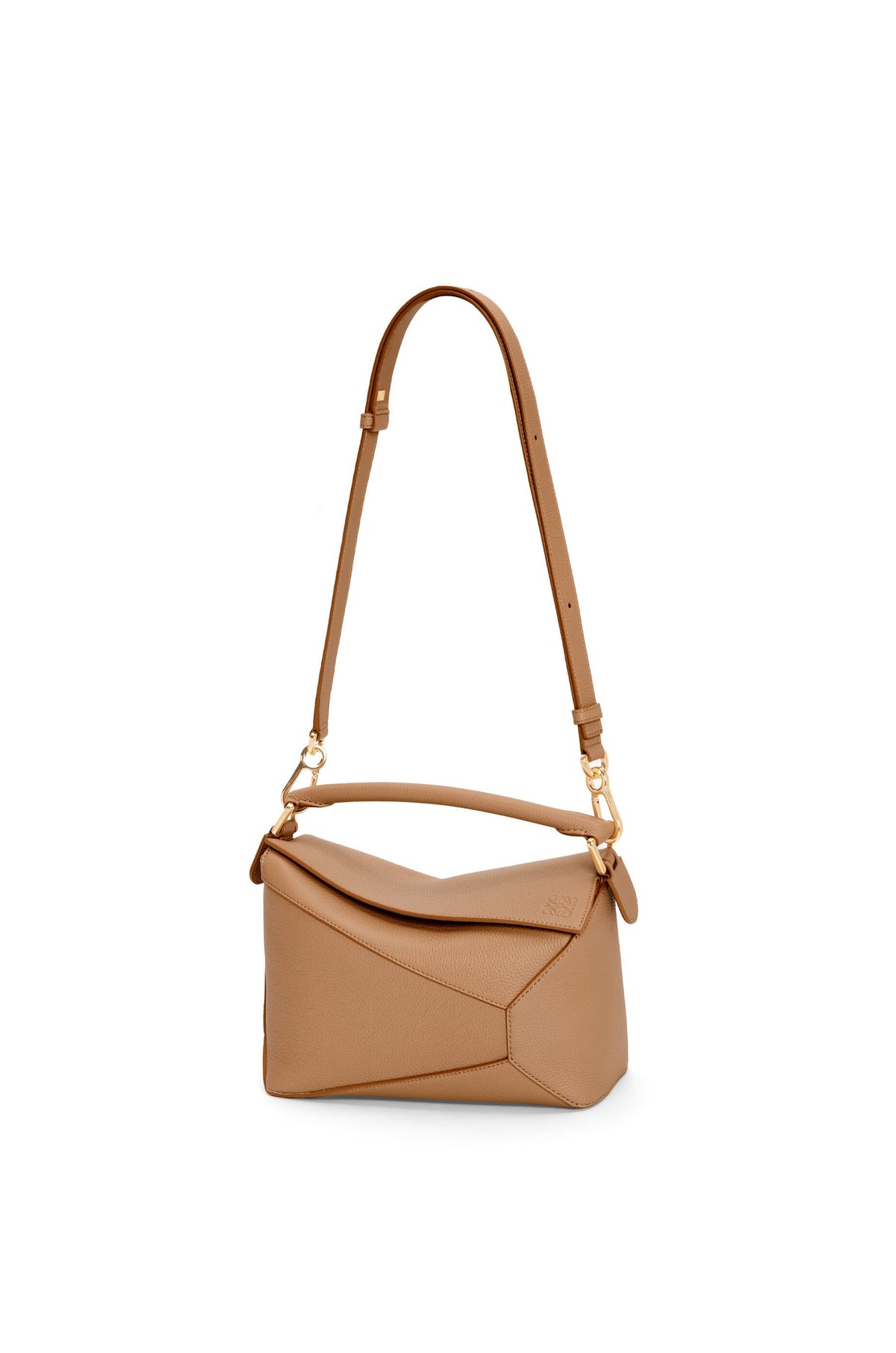 LOEWE PUZZLE SMALL grained leather TOFFEE