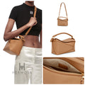 LOEWE PUZZLE SMALL grained leather TOFFEE