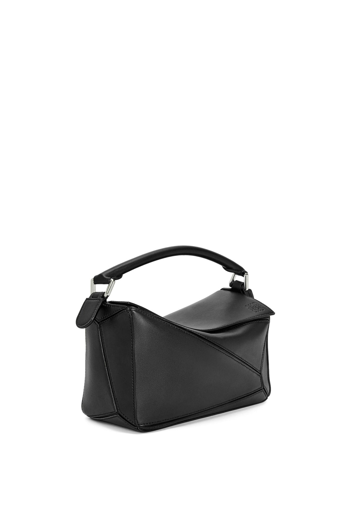 LOEWE PUZZLE SMALL SATIN CALFSKIN BLACK