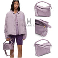 LOEWE PUZZLE SMALL SATIN CALFSKIN PALE AUBERGINE