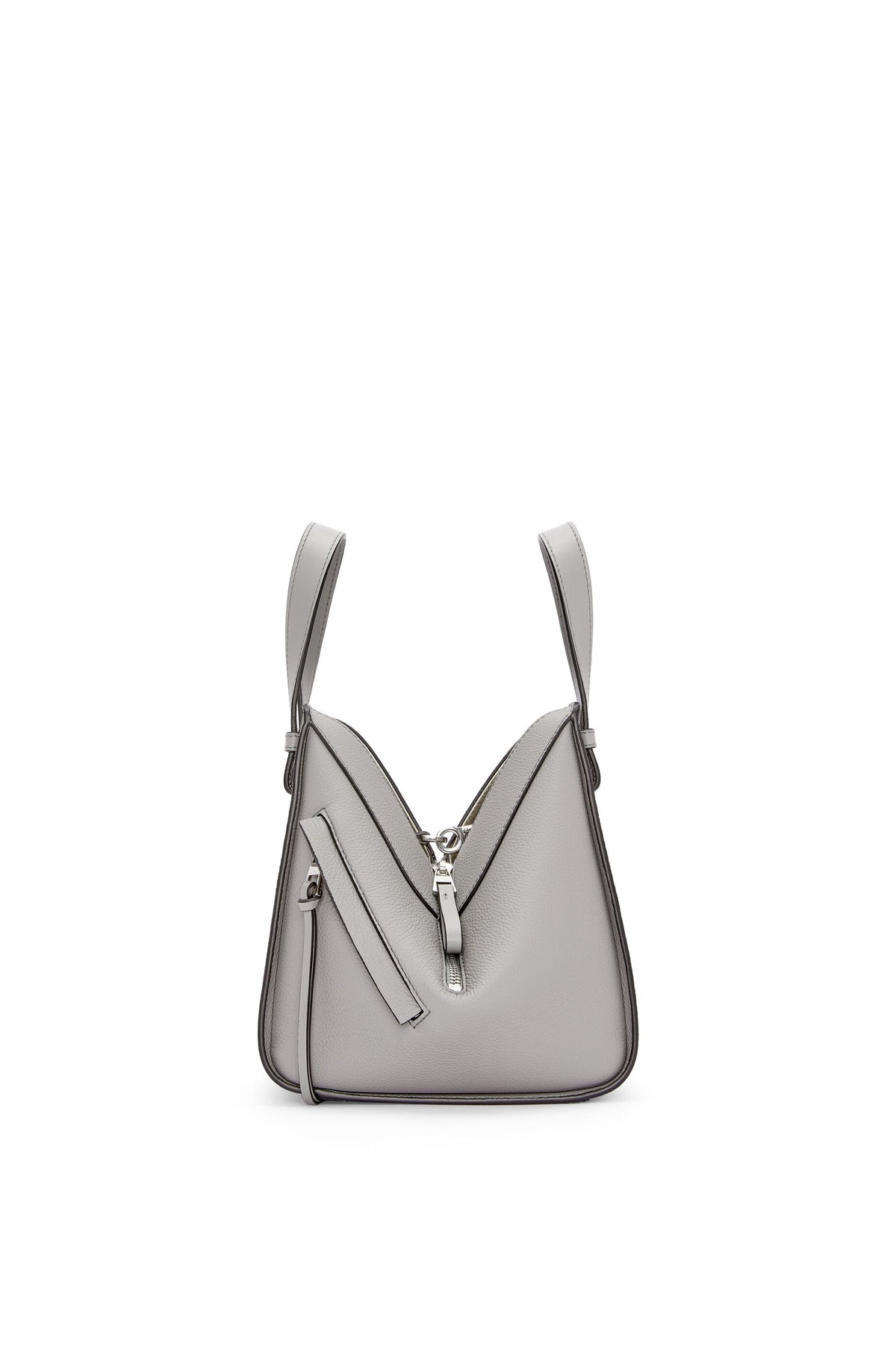 LOEWE HAMMOCK COMPACT GRAINED LEATHER PEARL GREY