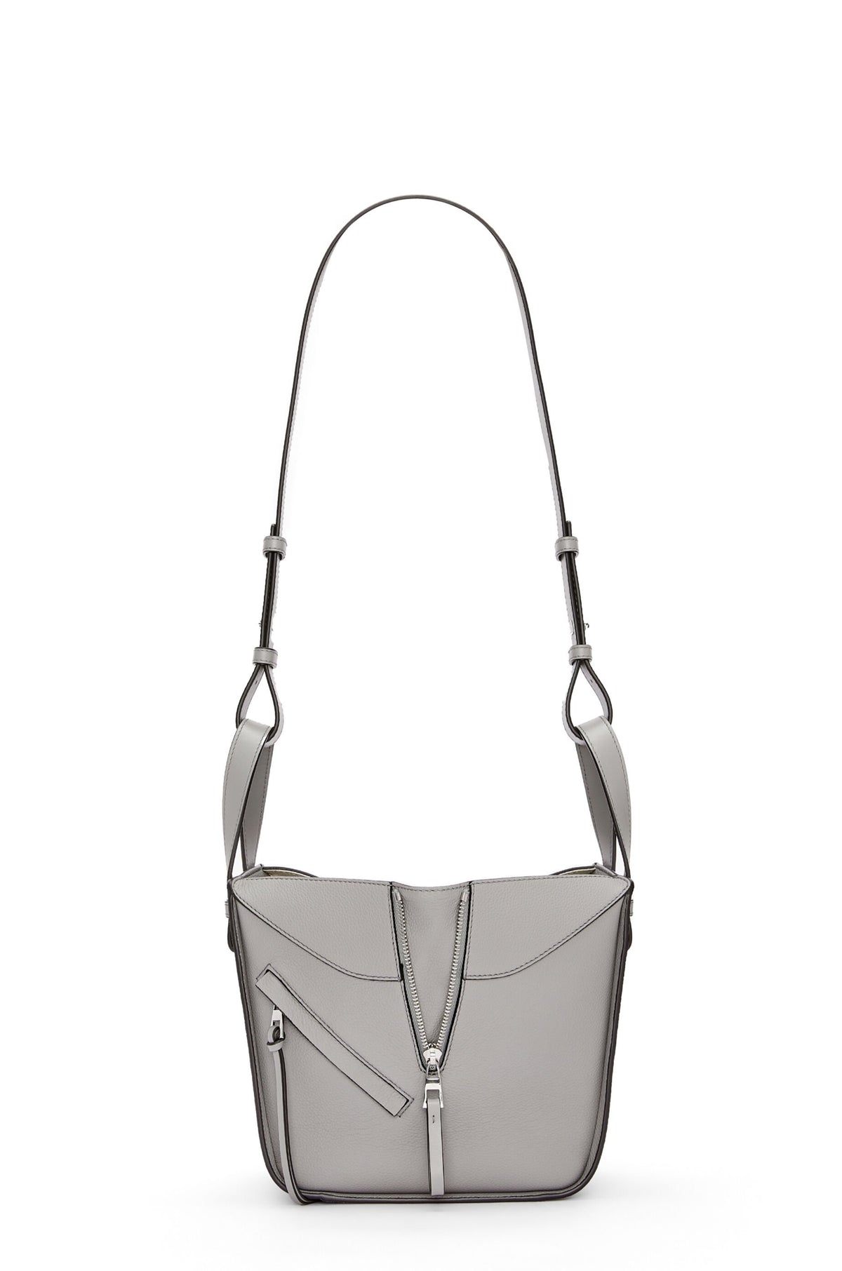 LOEWE HAMMOCK COMPACT GRAINED LEATHER PEARL GREY