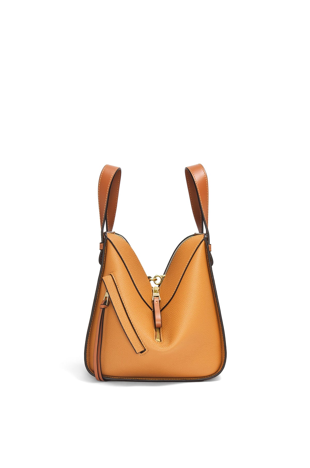 LOEWE HAMMOCK COMPACT GRAINED LEATHER LIGHT CARAMEL