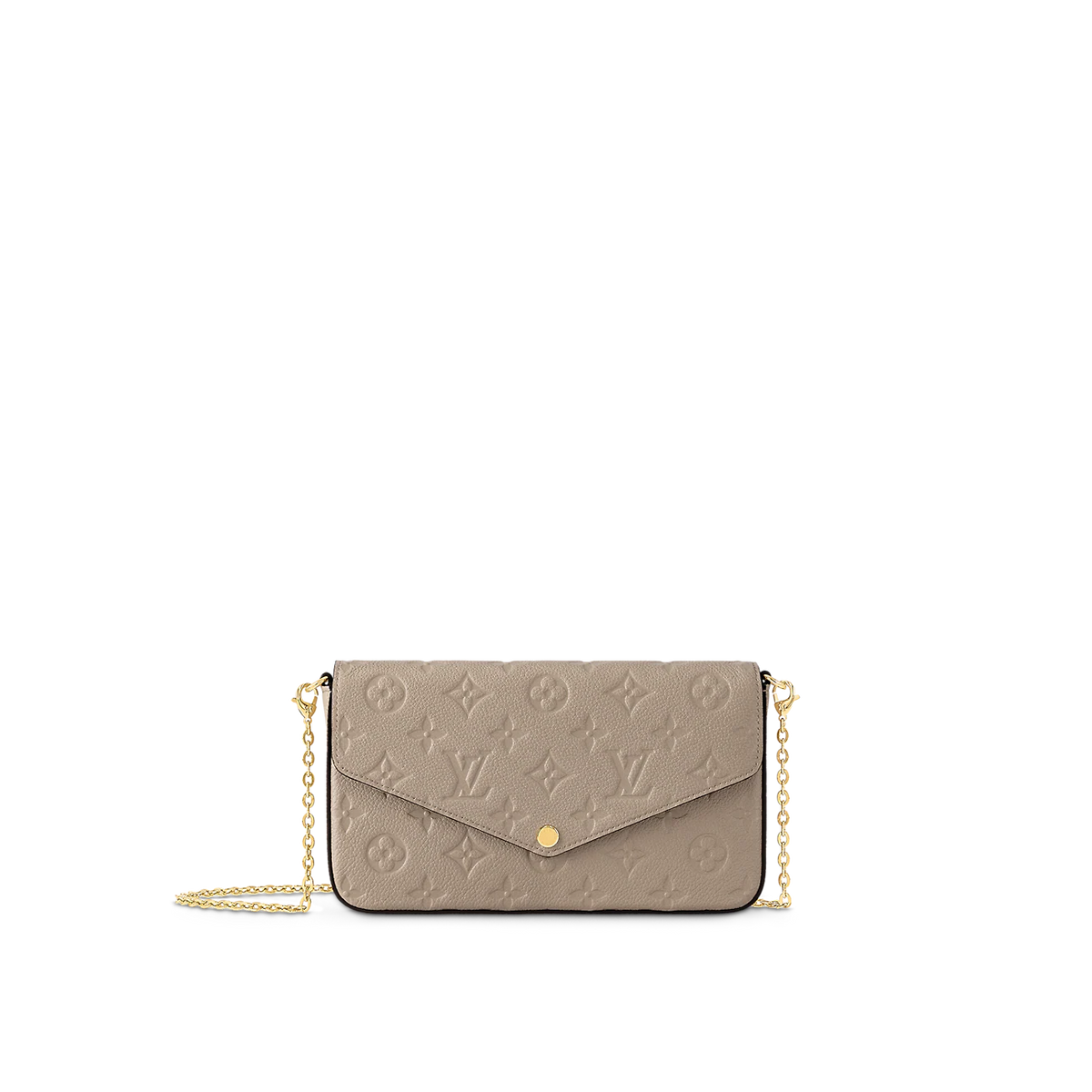 LV FELICIE POCHETTE EMPRIENTE LEATHER TORTOURELLE