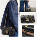 GUCCI MARMONT SMALL QUILTED LEATHER SHOULDER BAG
