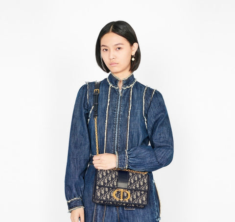Dior 30 Montaigne Bag Blue Leather | 3D model