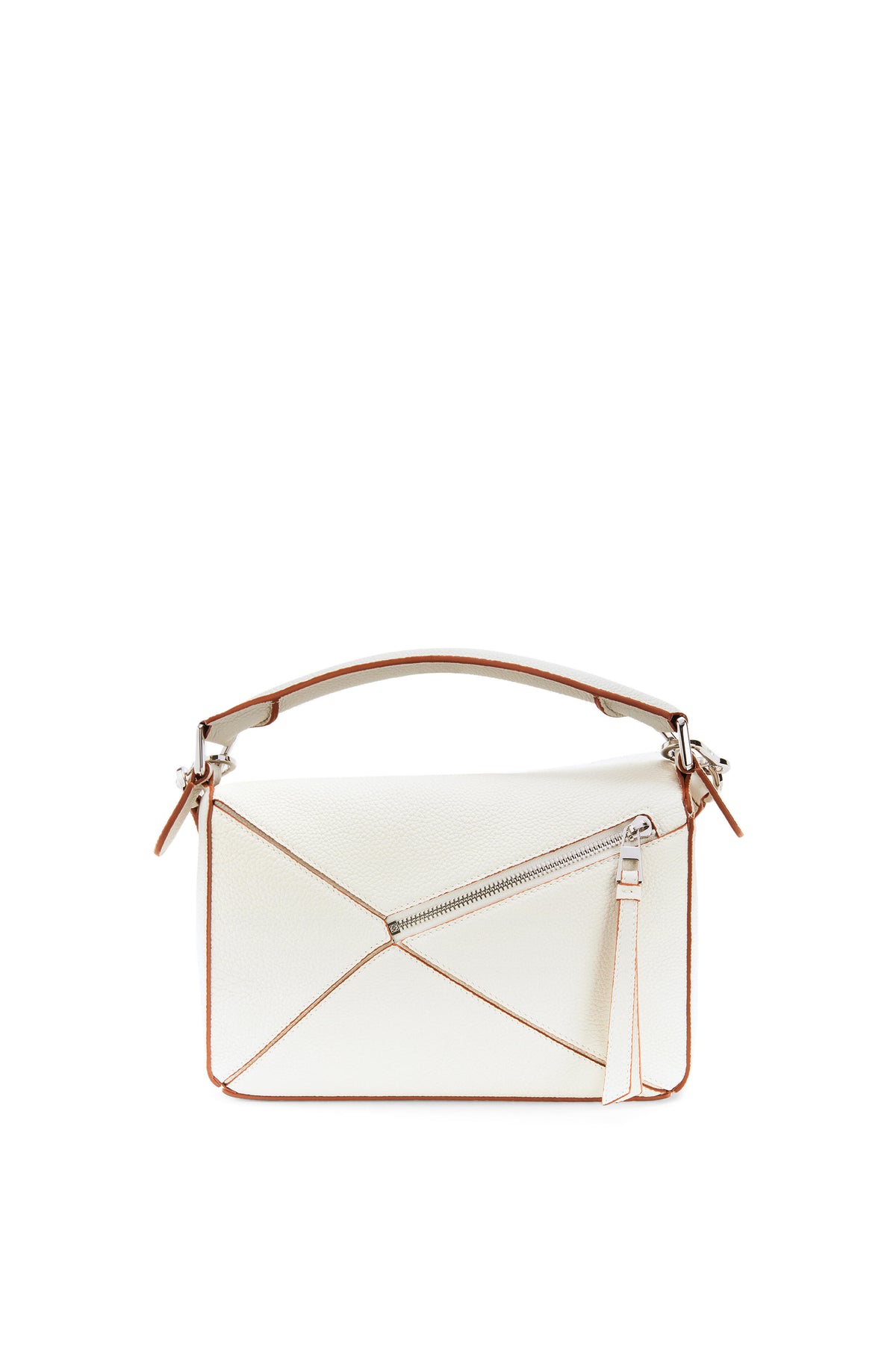 LOEWE PUZZLE SMALL SOFT GRAINED LEATHER SOFT WHITE