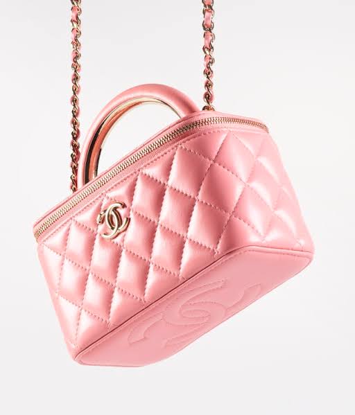Pink vanity case chanel Clearance