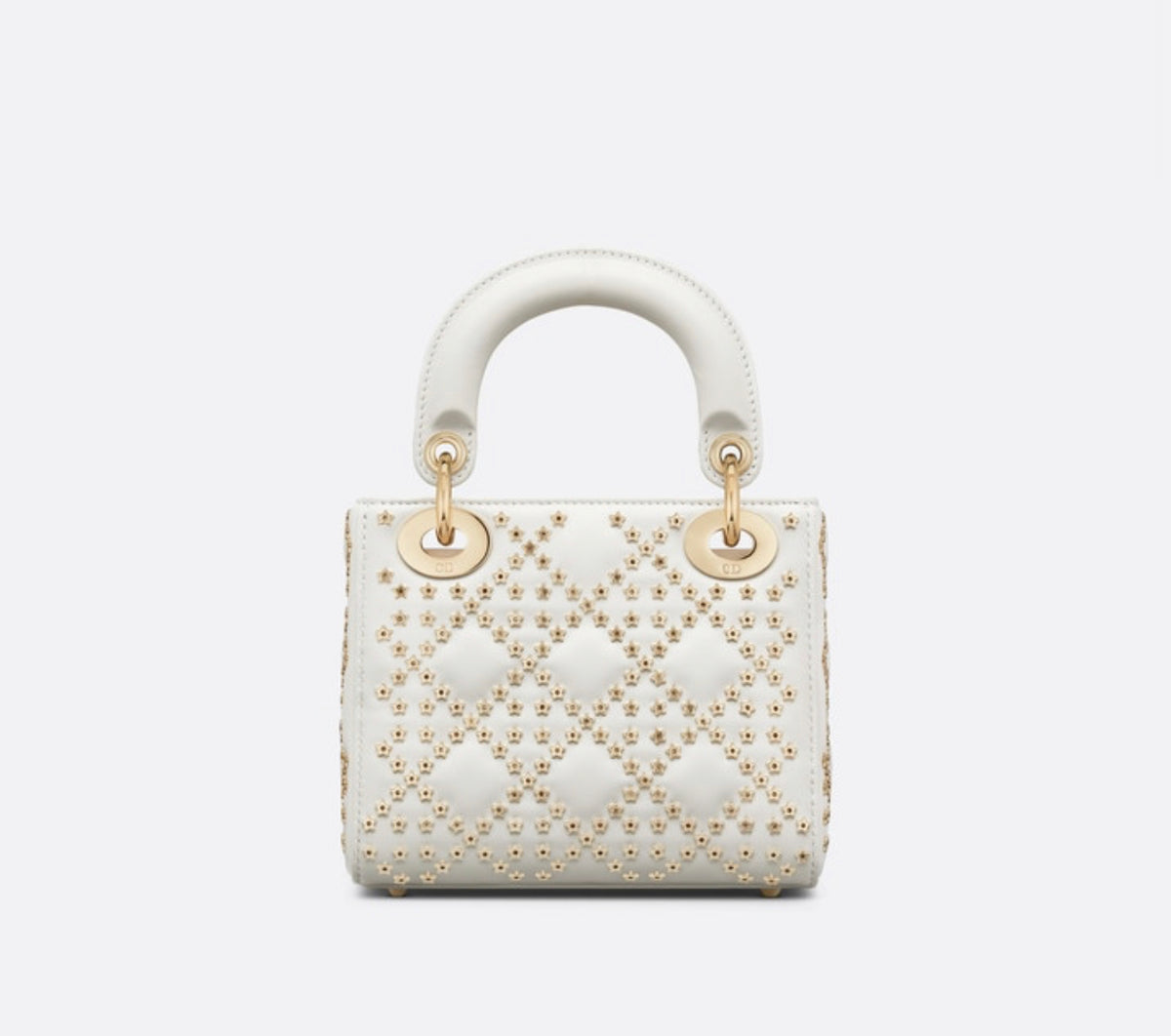 LADY DIOR MINI LATTE LUCKY STAR CANNAGE LAMBSKIN17x