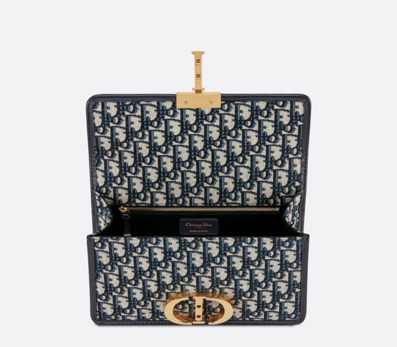 DIOR 30 MONTAIGNE CHAIN BAG BLUE DIOR OBLIQUE JACQUARD – HERMOSA LUXE