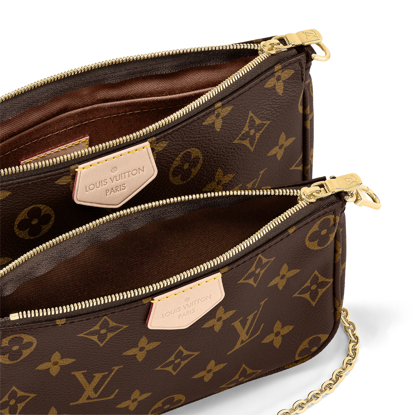 Rent Buy Louis Vuitton Multi Pochette Khaki Handbag